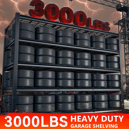 Heavy Duty 3, 000 lb Capacity Adjustable 5-Tier Metal Garage Shelving Unit - 35.5\