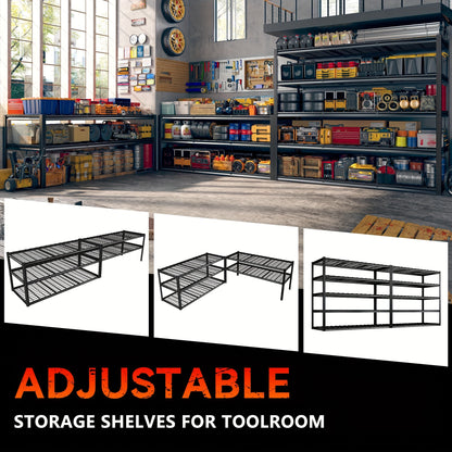Heavy Duty 3, 000 lb Capacity Adjustable 5-Tier Metal Garage Shelving Unit - 35.5\